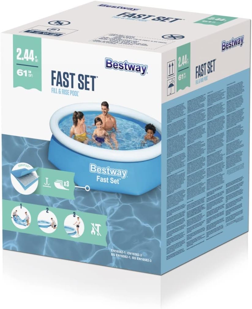 BESTWAY Piscina gonfiabile Fast Set Rotonda da 244x61 cm
