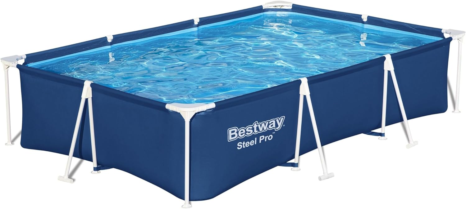 BESTWAY Set Piscina Fuori Terra Steel Pro Rettangolare da 300x201x66 cm