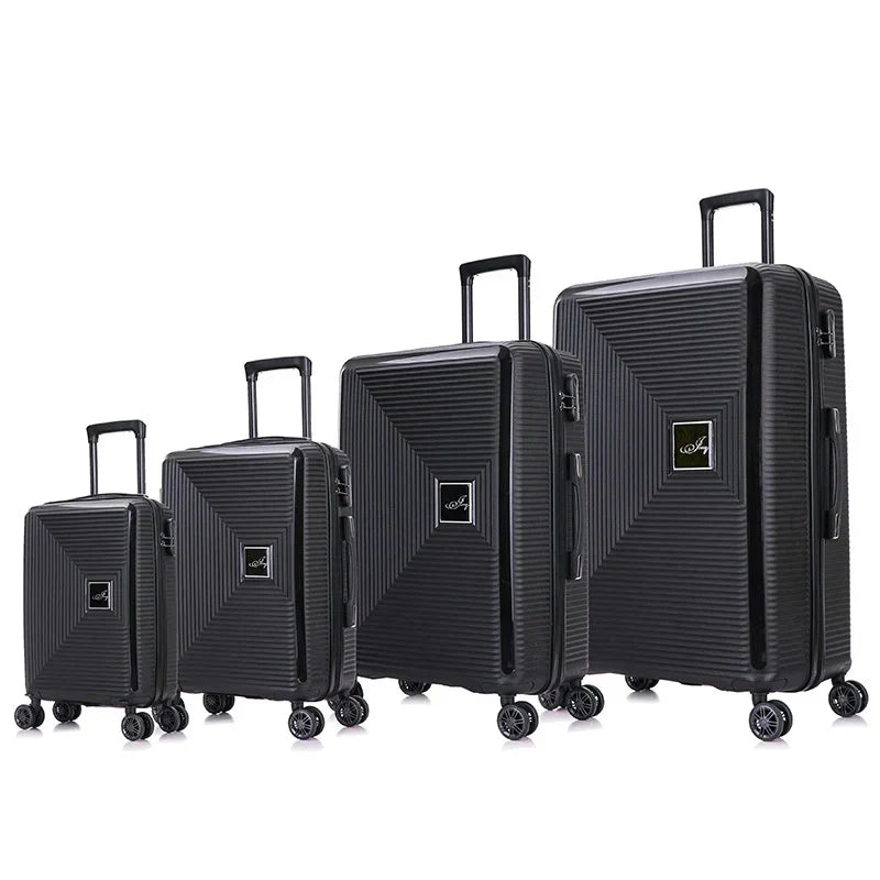 Set 4pz Trolley Valigia Guscio Rigido 4 Ruote Girevoli 18" 20" 24" 28"
