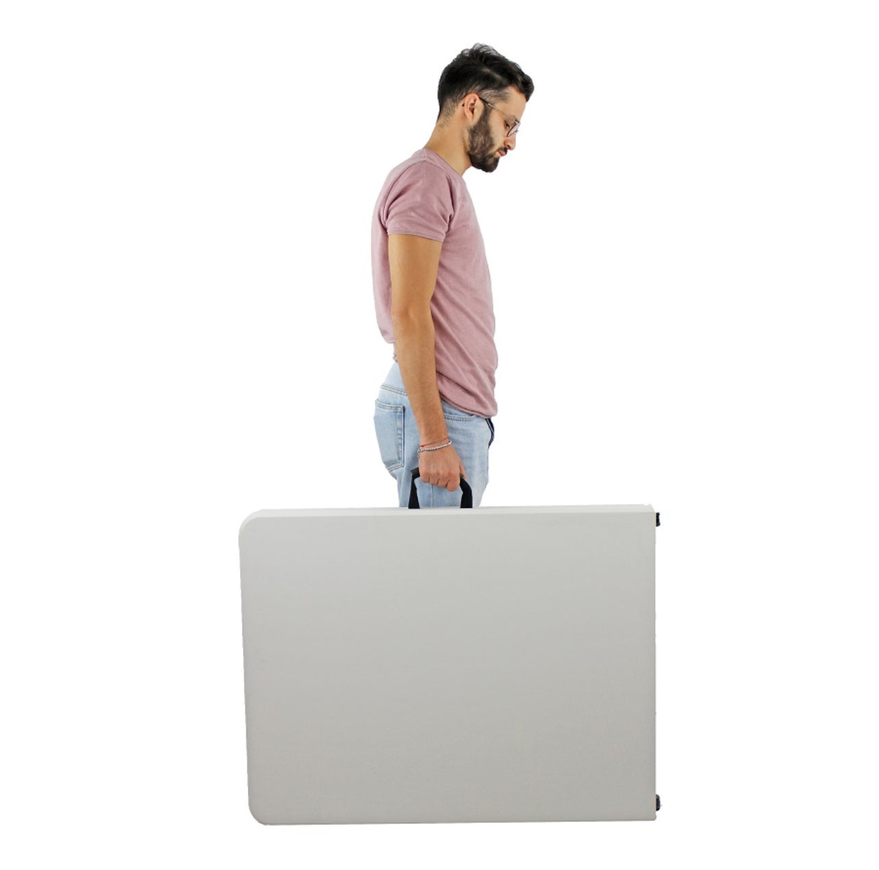 Tavolo Pieghevole multifunzione 180x75x74 cm e 90x75x8 cm da piegato