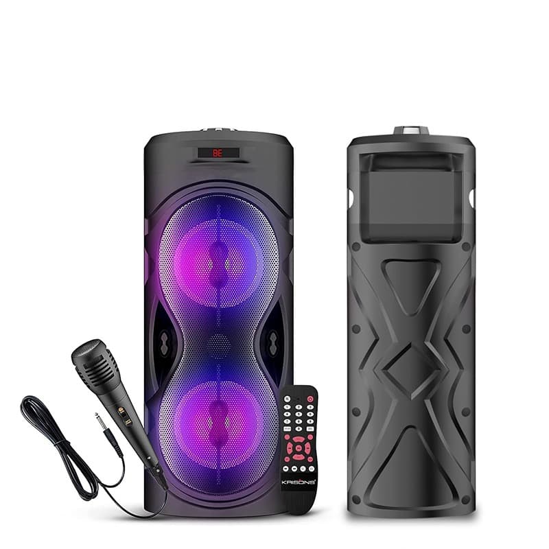 Cassa Bluetooth Senza Fili di nuova generazione Dolby Sorround 95 Watt + Microfono Karaoke: Suoni nitidi fino ad una distanza di 20 metri